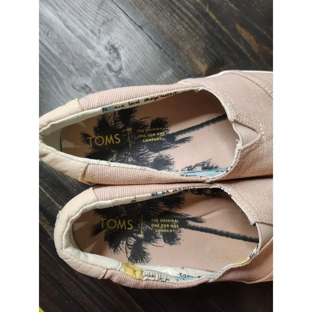 TOMS‎ Women Alpargata Boardwalk Cameo Rose Women's Espadrilles Size 5 1/2